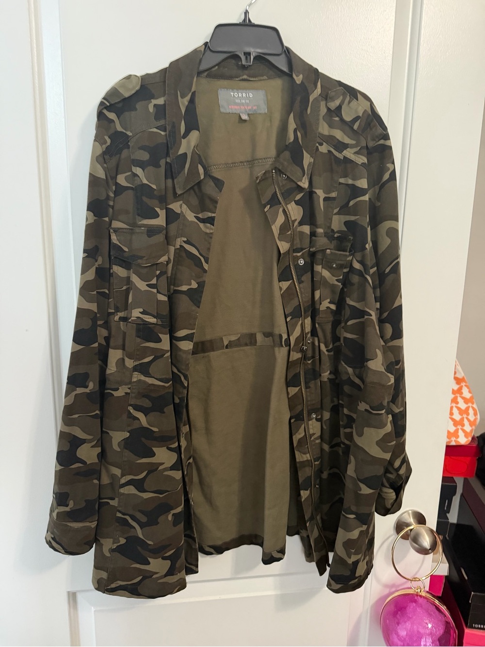 torrid Olive & Dark Green Camo Utility Jacket